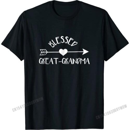 Blessed Great Grandma T Shirt, Cute Arrow Heart Granny Gift Cotton Casual Tees Brand New Mens Tshirts Print