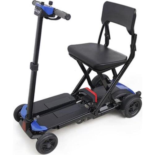 Four Wheel Electric Elderly Scooter 4 Wheels Electric Scooters 24V 120W Folding Electric Kick Scooter With Remote Control