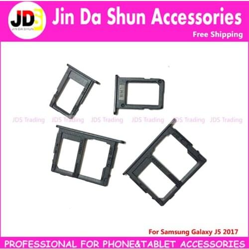 For Samsung Galaxy J5 2017 J520 J520F SINGLE DUAL 1 Set Sim Card Reader Tray Holder Inner SD Card Holder Tray Slot Repair Parts