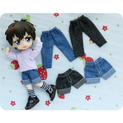 Ob11 doll jeans for obitsu 11 baby accessories clothing denim shorts Doll clothes birthday present