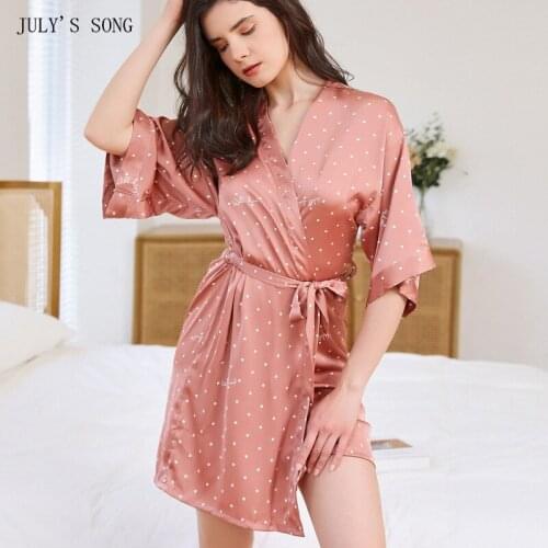 Женские короткие халаты JULY'S SONG China At AliExpress