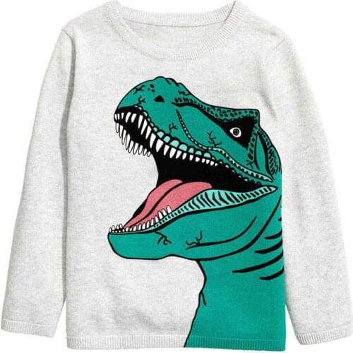 Jumping Meters Dinosaur Grey Boys T shirt Baby Clothes 2018 Brand New Kids T-shirts for Clothing Children Long Sleeve Autumn