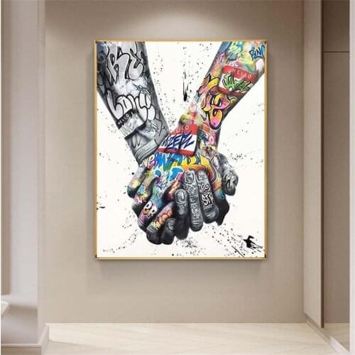 Tattoo Hand Street Graffiti Art Oil Painting Print On Canvas Art Posters and Prints Wall Art Picture for Living Room Home Decor