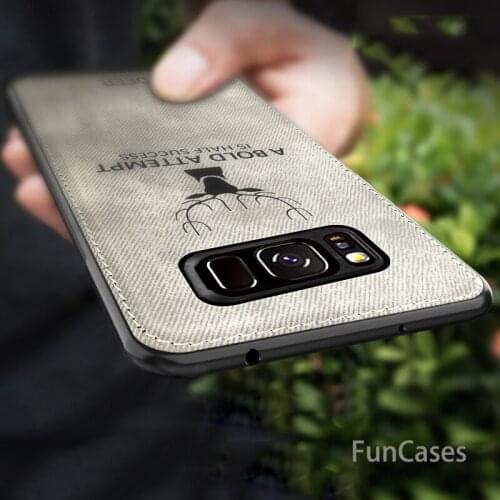 Classic Fabric Case For Samsung Galaxy S9 Plus Soft Silicone Frame Back Cover For Samsung Galaxy Note 8 Phone Cases samssung