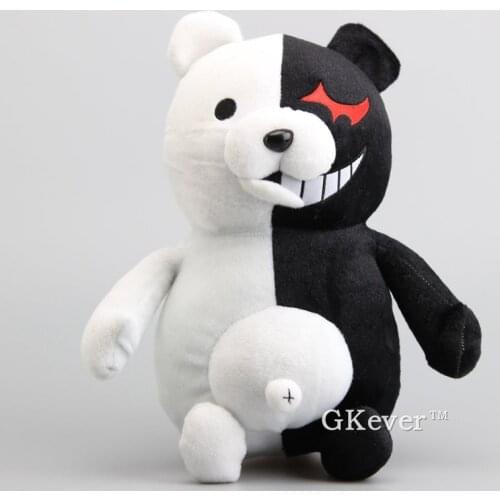 High Quality Anime Big Size 35 cm Dangan Ronpa Monokuma Doll Plush Toys Black White Bear Stuffed Dolls Children Present