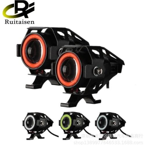 Laser Cannon MiniU7 Motorcycle Light External Spotlight Headlight Angel Eye Headlight Mini U7 Headlight