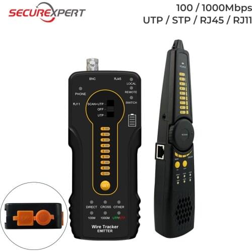 Cable tracer Line Locator Portable Wire Tracker Cable Tester Finder UTP/STP/RJ45/RJ11 Network Cable Testing BNC cable Measure