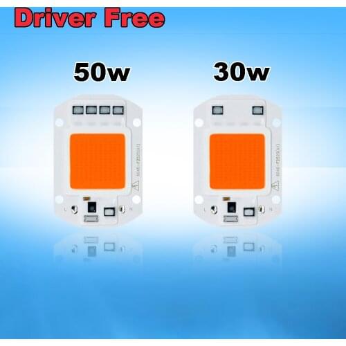 Lot 1 2 5 10 20pcs 2017 New Driver Free 30w 50w Full Spectrum Grow LED Light Lamps For Indoor Plants 400nm ~ 840nm 220V IP65