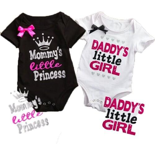 Cute Newborn Baby Girl Romper Princess Girls Summer Short Sleeve Crown Suit Toddler Kids Jumpsuit Outfit Clothes
