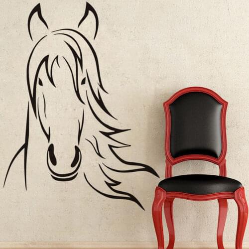 Horse Head Sticker For Living Room Home Decor Removable Creative Vinyl Wall Decals Custom Sizes Available Art Mural Decal ZA428