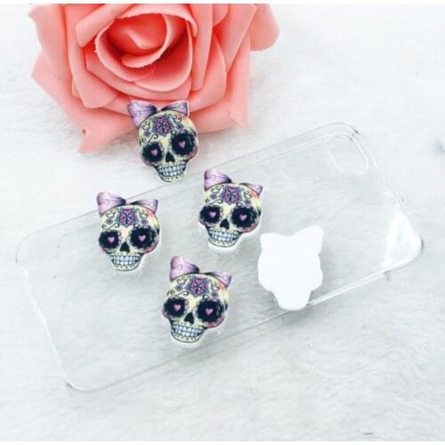 About 20*30mm 10pcs/lot flat back resin ghost colors DIY resin cabochons accessories