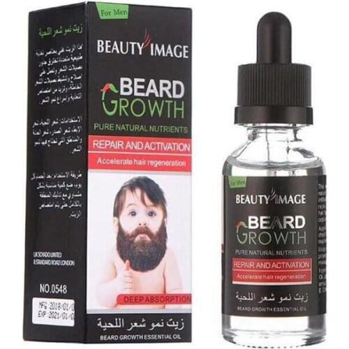 100% 30ml Organic Men Beard Growth Oil Beard Wax balm Hair Loss Products Leave-In Conditioner for Groomed Beard Growth