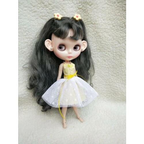 Blythes doll dress 1/6 size fashion bow Salsa dress style versatile noble princess dress classic yellow dress