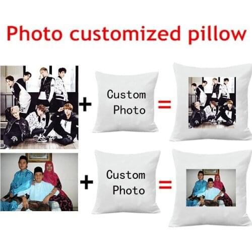 Diy Personal Custom Pet Photo Pillow Peach Skin Flannel Pillowcase Car Sofa Real Person Both Sides Birthday Present Gifts