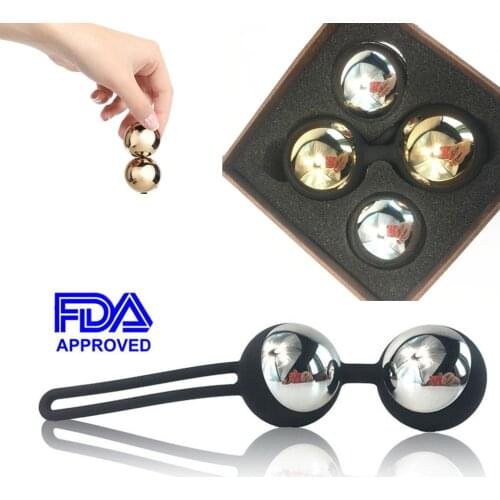 Ben Wa Weighted Balls Magnetic Metal Kegel Exercise Training for Women Vaginal Tightening Pelvic Floor Bladder Control Sex Balls