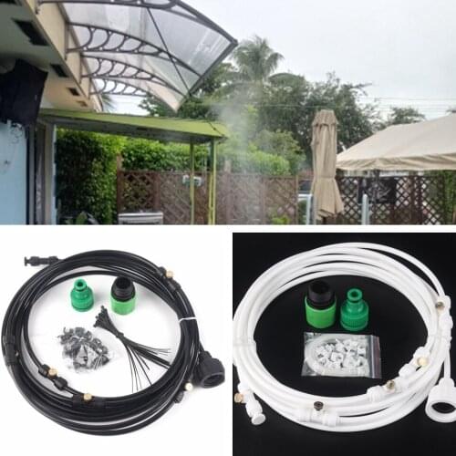 6m~15m Home Misting Cooling System Kits Greenhouse Garden Patio Watering Irrigation System Gardening Micro Irrigation Kits