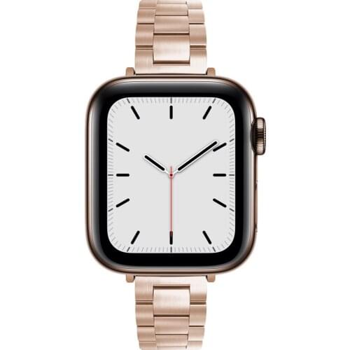 Fashion Luxury T Style Slim Stainless Steel Folding Band For Apple Watch Strap 38mm 40mm 42mm 44mm iWatch Band 2 3 4 5 6 SE