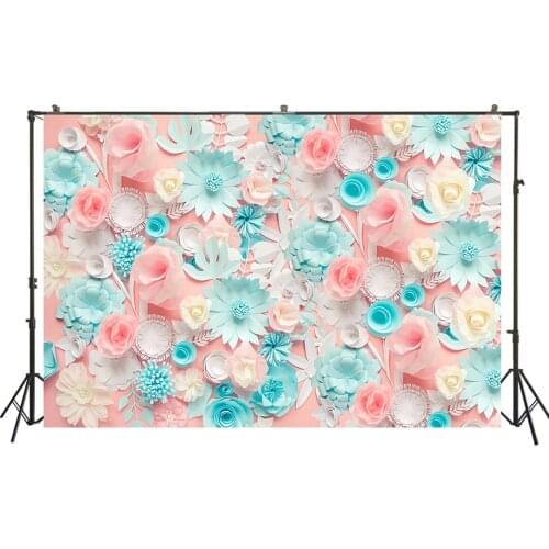 HUAYI Photography Background Flowers Wall Wedding Backdrop Vinyl Baby Shower Birthday Party Child Photo Studio Backdrop W-1750
