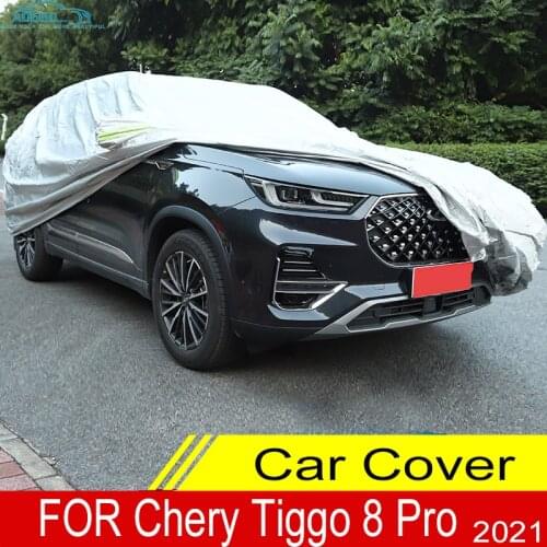 Exterior Car Cover Outdoor Protection Full Snow Sunshade Winter UV Waterproof Dustproof Camouflage Cotton For Chery Tiggo 8 Pro