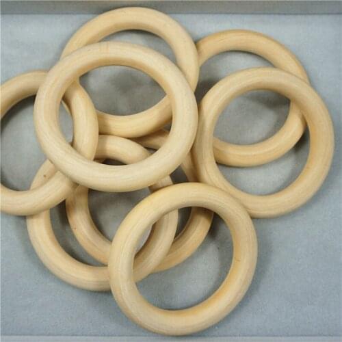 100pcs 30-70mm Annular Wooden Linking Rings Connectors Jump Rings Loop Links DIY Jewelry Making Handicrafts Supplies Khaki