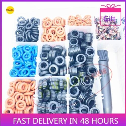 1200PCS Petrol Nozzle Fuel Injector Micro Filter Seal Oil Ring Tool Box Repair Kits for Bosch