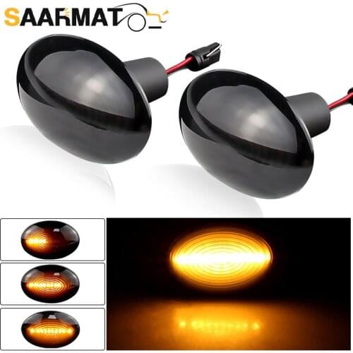 2Pcs Marker Side Flowing Turn Signal Light Dynamic LED Side Indicator For BMW MINI Cooper R56 R57 R58 R59 CL-R56-LSM-SM