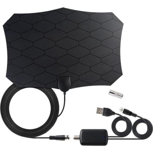 28DBI HD 4K TV Antenna With Amplifier 80 Mile Range Indoor Digital TV Antenna F Head IEC Adapter 1080P TV Receiver Booster