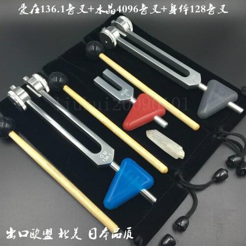 OM Harmonel tuning fork 136.1hz Crystal 4096hz tuning fork 128hz 3 pcs set education equipment