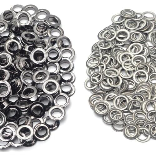 30sets 10mm Brass Material Gun Black Grommet Eyelet With Washer Fit Leather DIY Craft Shoes Belt Cap Accessories