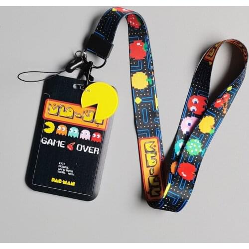 BG1285 Cartoon Game Lanyard for Key Camera Whistle ID Badge Holder Cell Phone Neck Strap Hanging Rope Gift Mobile Phone Straps