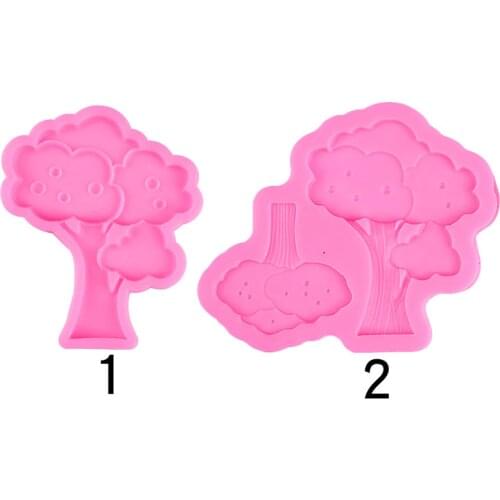 Tree Bonsai Creative Baking Cake Decorated with Sugar Chocolate Biscuits Inserted Liquid Silicone Mold