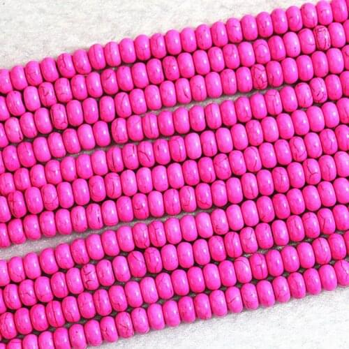 4 colors calaite turquoises stone abacus rondelle button loose accessories beads diy jewelry making findings spacers 15inch B279