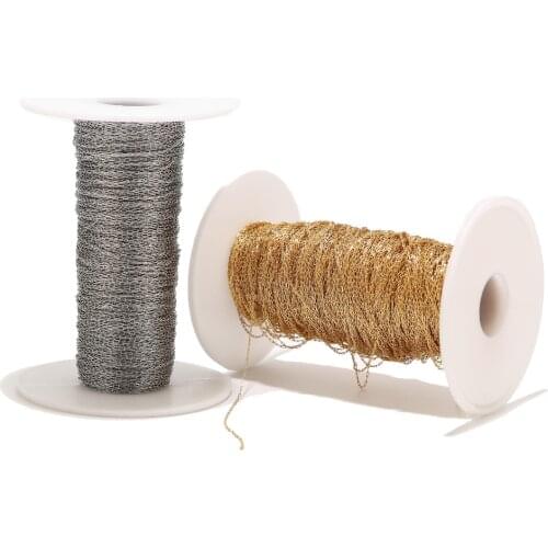 3 Meters Gold Tone Stainless Steel 0.25mm Width Link Chains Neckalce DIY Jewelry Making Findings Ultra-thin Top Quality