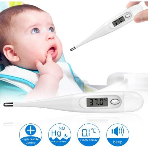 Digital Baby Electronic Thermometer LCD Home Termometer Screen Display Flexible Tip Oral Mouth Underarm Universal Thermometer