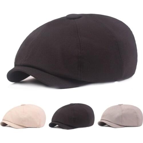 Men Women Solid Color Gatsby Hat Casual Cabbie Golf Driving Caps Newsboy Hats HATCS0413