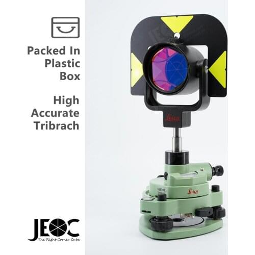 JEOC GPR121 Accurate Prism & GDF321+GZR103 Tribrach Set, Surveying Reflector for Leica Total Station System