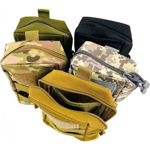 Multifunctional 1000D Outdoor Military Tactical Waist Bag EDC Molle Tool Zipper Waist Pack Accessory Durable Belt Pouch
