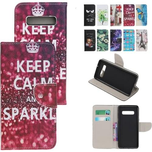 Fashion Painted Wallet Card Slot Leather Case For Samsung Galaxy Note 20 10 Pro S21 S20 Ultra S10 Lite S9 S8 Plus S7 Edge Cases