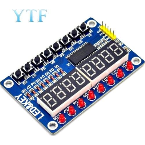 TM1638 Module Key Display For AVR New 8-Bit Digital LED Tube 8-Bit WAVGAT