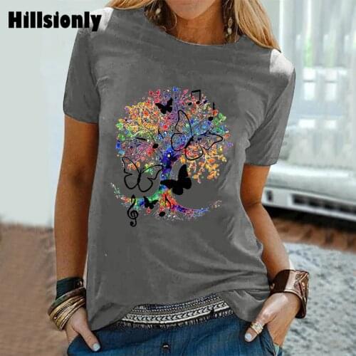 Oversized Butterfly Short Sleeve T Shirt Woman 2021 Ropa Mujer Plus Size Summer Clothes For Women Casaul Tops O Neck T-shirts