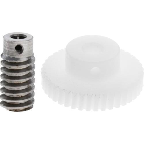 Drive Gear Box Worm Wheel Parts Worm Gear Shaft Kits 0.8 Modulus W/ 50T Gear