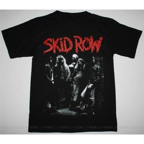 SKID ROW BAND GLAM ROCK METAL CINDERELLA DOKKEN POISON SKIDROW NEW BLACK T-Shirt Cool Gift Personality T Shirt