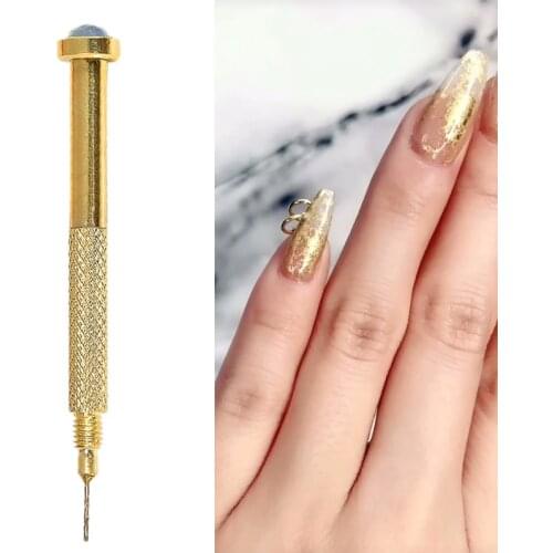 Hand Dangle Nail Drill bits Hole Maker Dotting Pen nail supplies for professionals Random Color nails accesorios tools