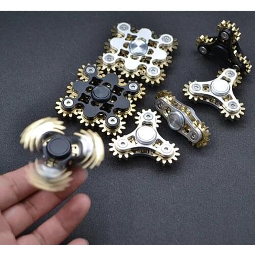 Gears Fidget Spinner Fingertip Finger Top Gyro Toys Metal EDC Desktop Anti Stress Finger Game For Adult and Children