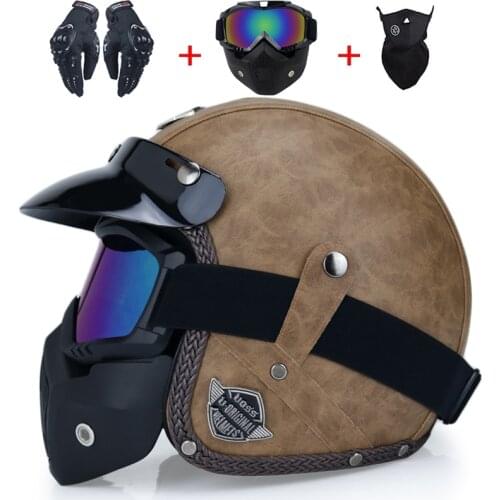 New Arrival Helmets Open Face 3/4 Helmet Personalized Mens Womens Vintage Retro Motorcycle Cascos Para Moto Helmets