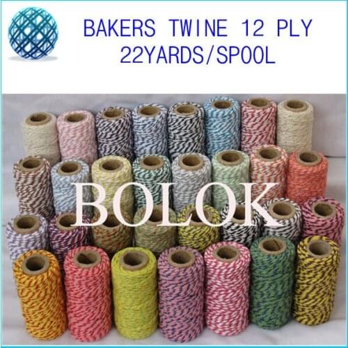 Bakers twine 37 kinds color (22yard/spool)(1000pcs/lot) double color bakers twine, divine twine wholesale by free shipping
