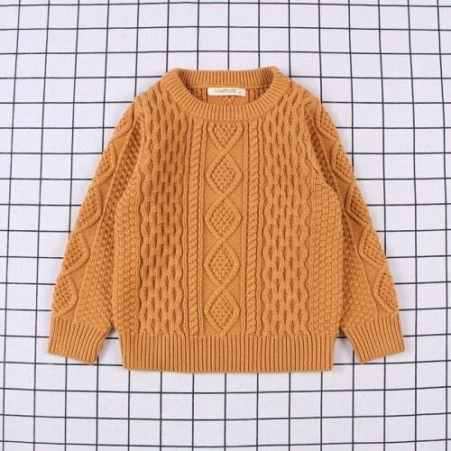 Boys Girls Sweaters Spring Autumn Children Casual Wool Pullover Sweater For Baby 7Y Kids Cotton Tops Toddler Clothes Costume2021