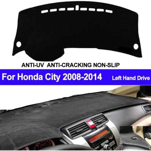 TAIJS Car Dashboard Cover Dash Mat Dash Pad DashMat Carpet ANti-UV NON-Slip For Honda City 2008 2009 2010 2011 2012 2013 2014