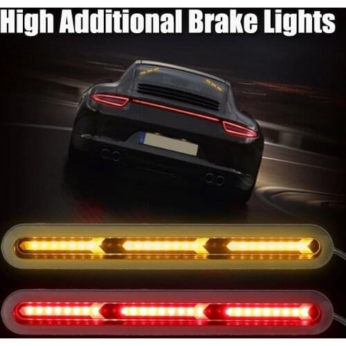 3 in 1 12V-24V Waterproof LED Trailer Truck Brake Light Neon Halo Ring Car Tail Brake Stop Flowing Turn Signal Light Blinker