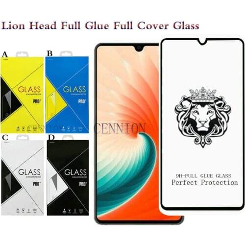 Lion Head Full Cover Tempered Glass Screen Protector for iPhone 12 mini 5.4" pro 6.1" pro max 6.7" inch XR X Xs 8 7 100pcs